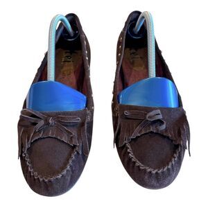 l.e.i. Vintage 90s Leather Fringe Moccasins Women’s Sz 10